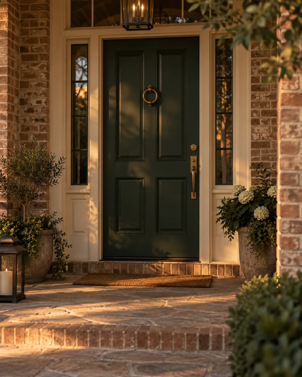 Brick home front door in Arlington, Texas, ready for a mobile notary visit